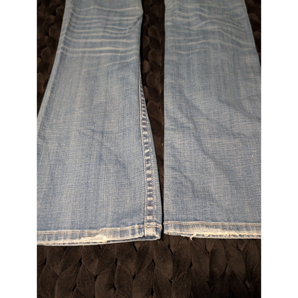 Womens Bke Denim Payton Bootcut Distressed Jeans Size 31X33 1/2 Medium Wash - Picture 8 of 14